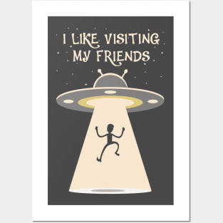 UFO Alien Abduction Posters and Art